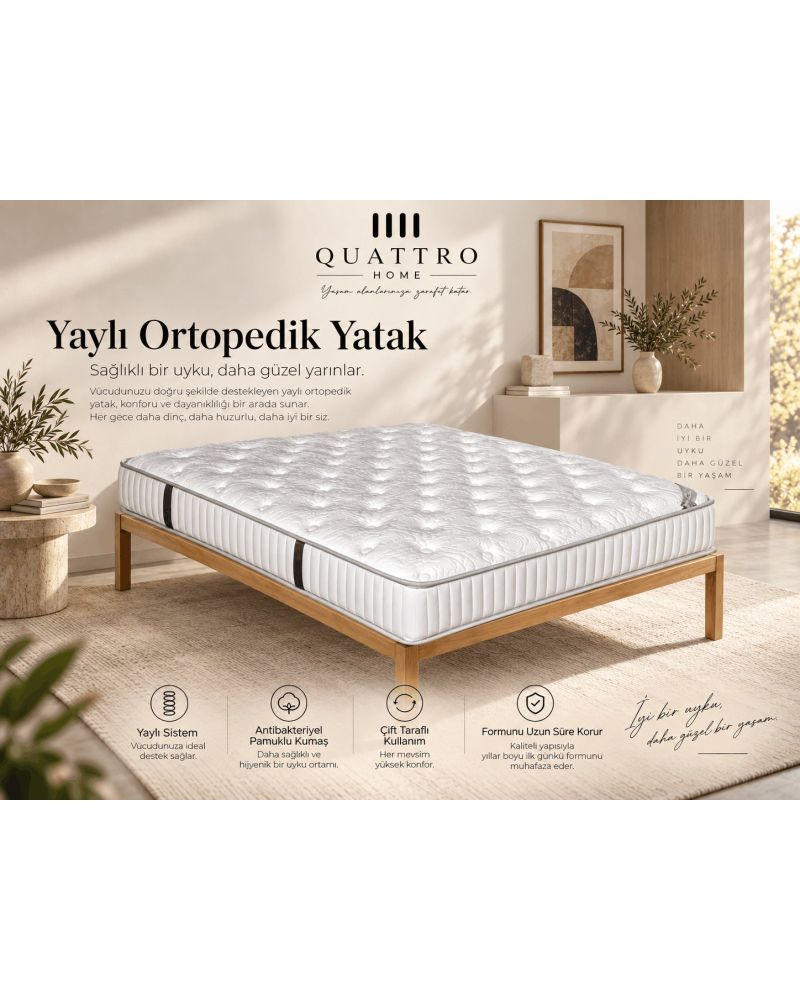 Yaylı Ortopedik Yatak 25 cm Yükseklik