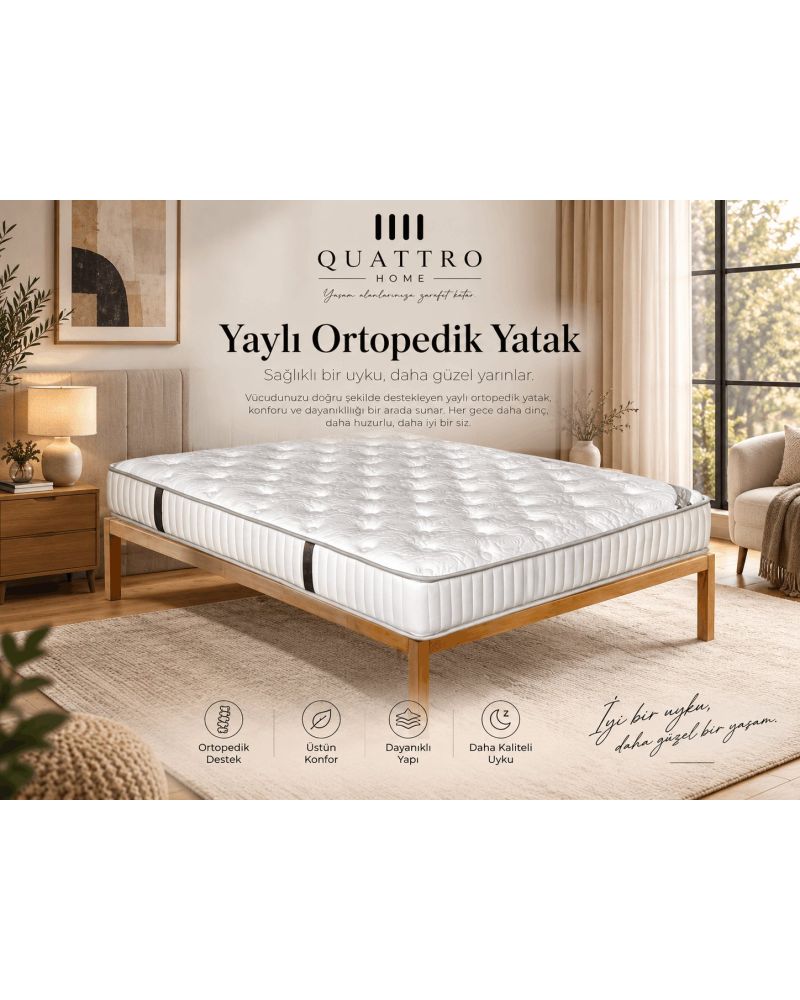 Yaylı Ortopedik Yatak 25 cm Yükseklik