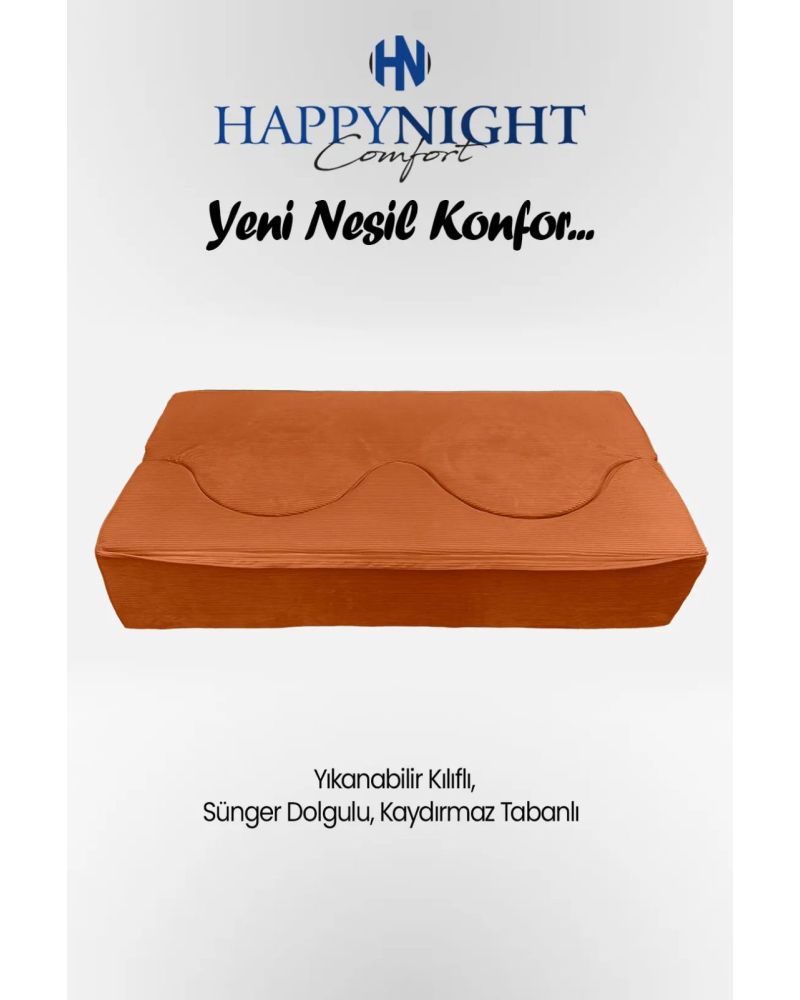 Modüler Sünger Koltuk İkili Turuncu