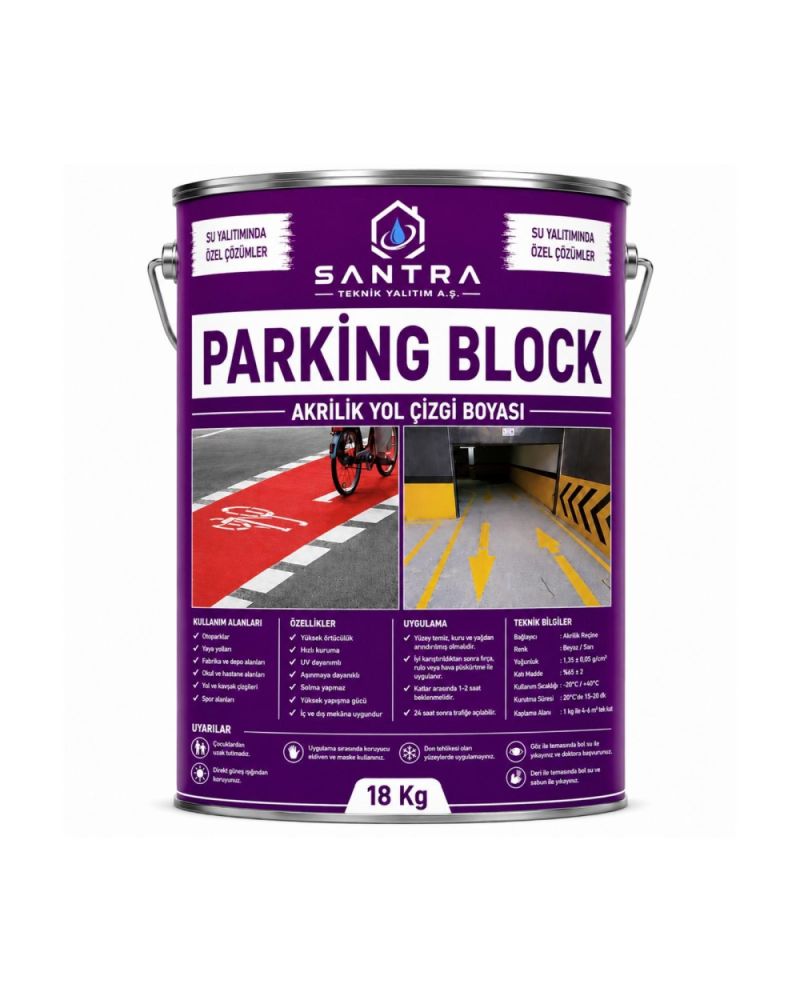Parking Block Akrilik Yol Çizgi Otopark ve Zemin Boyası