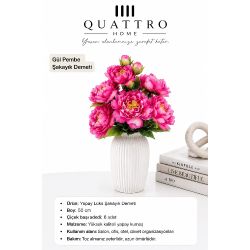 Quattrohome Lüks Şakayık Demeti Gül Pembe