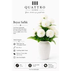 Quattrohome Lüks 10 Kasımpatı Demeti Beyaz Saflık