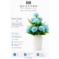 Quattrohome Lüks 10 Kasımpatı Demeti Mavi Esinti