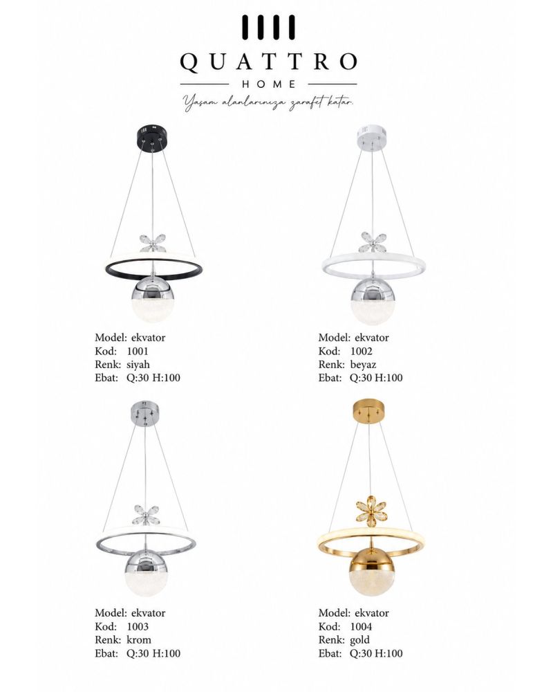 Ekvator Modern LED Sarkıt Avize