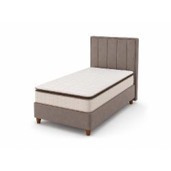 Bemura Tekli Premium Yatak Seti Ortopedik Pocket Yaylı Sandıklı Baza Başlık Takımı 30 cm