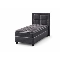 Samatya Tek Kişilik Premium Yatak Seti Ortopedik Pocket Yaylı Sandıklı Baza Başlık Takımı 30 cm