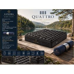 Luxora Visco Yatak Ortopedik Pocket Yaylı Çift Taraflı Yatak 32 cm Peluş Kumaşlı Premium Yatak