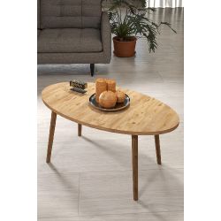 Torna Ayaklı Oval Orta Sehpa Ceviz