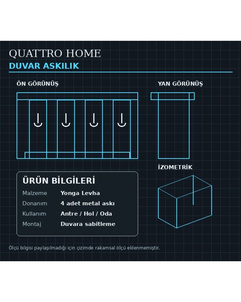 Country Stil Duvar Askılığı ve Raf Sistemi Kahverengi 60 cm