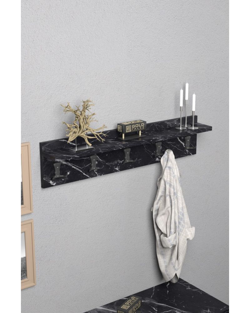 Siyah Duvar Askılığı 80 cm