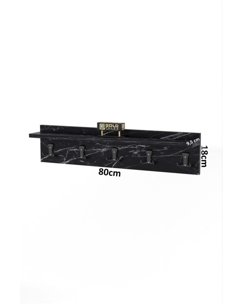 Siyah Duvar Askılığı 80 cm