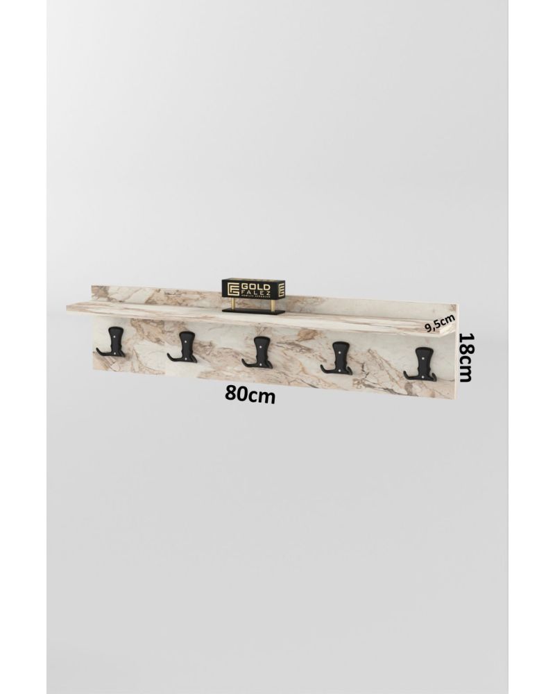 Duvar Askılığı ve Raf Üstü Raflı Askılık 80 cm